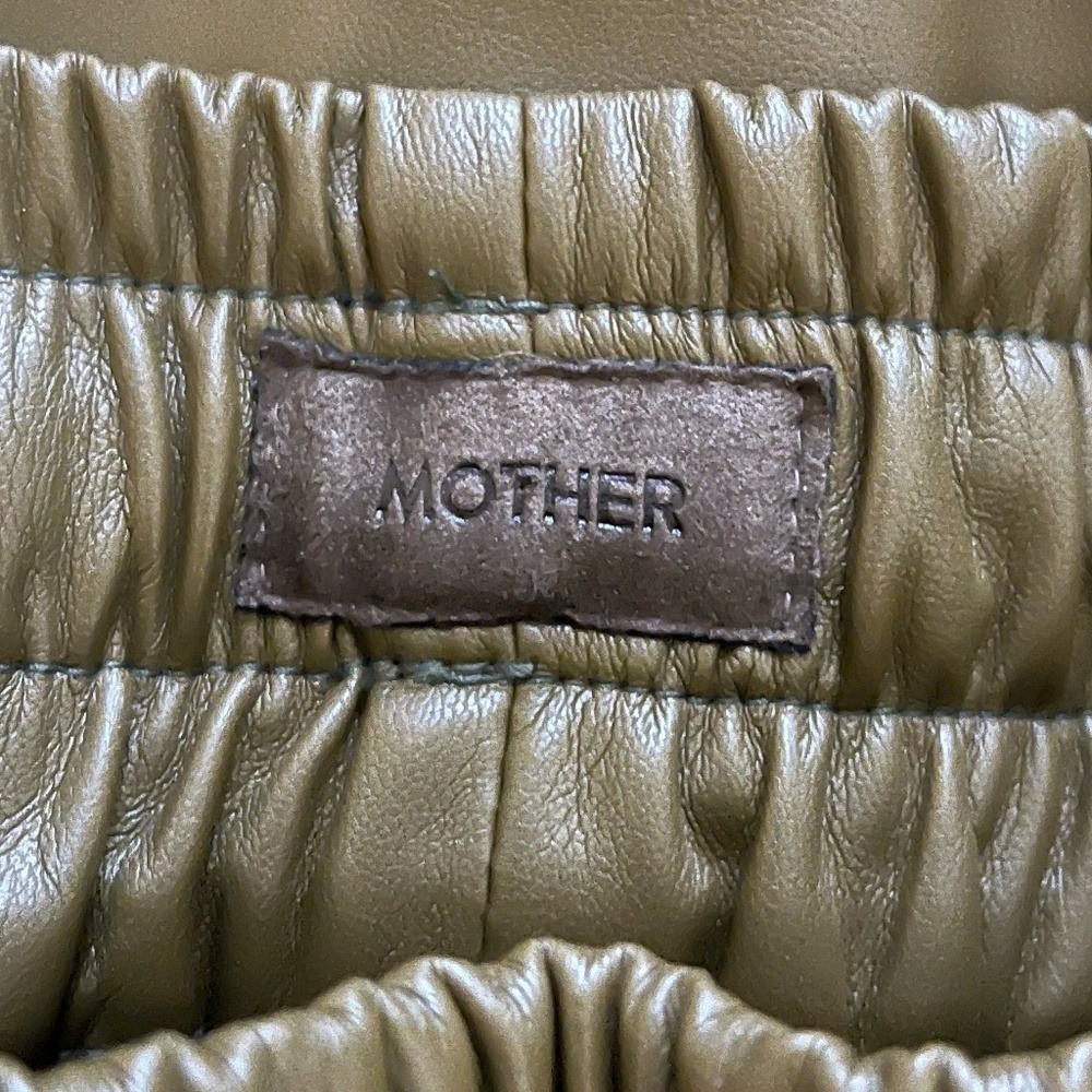 NWT MOTHER | Fall Winter Fir Green Rambler Lounger Ankle Faux Leather | Size XS - Picture 14 of 16